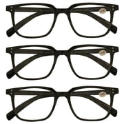 3 Packs Mens Womens Unisex Oval Frame Reading Glasses Blue Light Blocking Readers +1.50