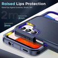 thumbnail image 2 of Pour Samsung A14 Case, Samsung Galaxy A14 5G Case with [2 Pack] Tempered Glass Screen Protecteurs, 3 en 1 Full Body Shockproof Rubber Dust Rugged Defender Protection Case Galaxy A 14, Blue, 2 of 9