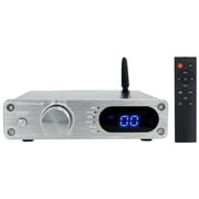 Rockville BLUDAC2S Hi-Res 192K DAC Amplifier Home Bluetooth Receiver High-Resolution Silver