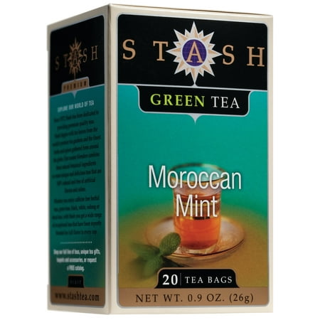 - (3 Boxes) Stash Tea Moroccan Mint Green Tea, 20 Ct, 0.9 Oz