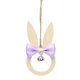 thumbnail image 1 of Conejo de madera de Pascua con pajarita, decoración de campana, colgante de conejo, decoración de fiesta, manualidad para regalo, 1 of 7