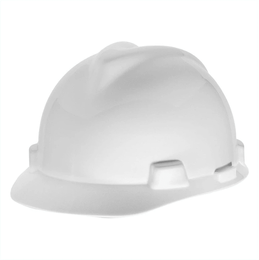 V-Gard Cap Style Slotted Cap Hard Hat with Fas-Trac III Suspension - White