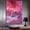 Pink, variant on Mudket Black Panther on Red Tufted Armchair Canvas Wall Art, Modern Luxury Wildlife Art Work Print for Living Room Office Entryway Home Decor , Framed Ready to Hang - 12"L x 8"W
