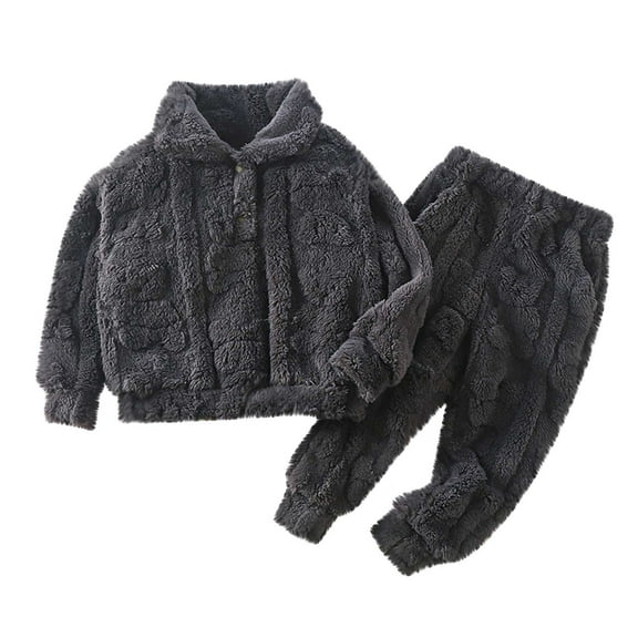 PINQI Lightweight Loungewear Set for Kid Girls Boys Long Sleeve Warm Soft Suit Long Sleeve Sweatshirt Top and Pants Set 2 𝐏𝐢𝐞𝐜𝐞 Outfits