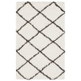 thumbnail image 2 of Safavieh Flokati Nikola Trellis Wool Shag Area Rug, Ivory/Brown, 3' x 5', 2 of 8
