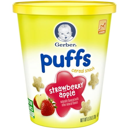 Gerber Puffs Strawberry Cereal Snack 0.70 oz. Tub - Walmart.com