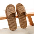 thumbnail image 4 of Sonducket 1 par de pantuflas de bambú para interiores y exteriores para el hogar para mujeres y hombres, sandalias portátiles informales de Type10 NO10, 4 of 6