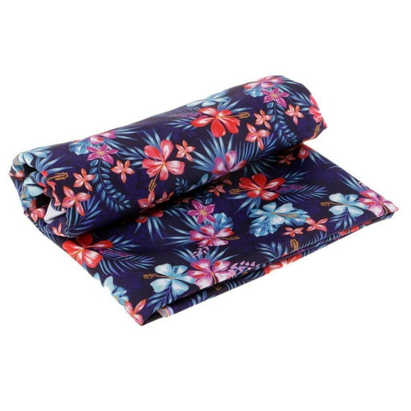 tredstone Printed Waterproof Fabric By the Yard for Cushion Table Cloth Blue + Flower