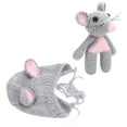 thumbnail image 2 of EBTOOLS Newborn Baby Girl Boy Crochet Knit Mouse Hat Doll Set Infant Photography Prop, 2 of 8