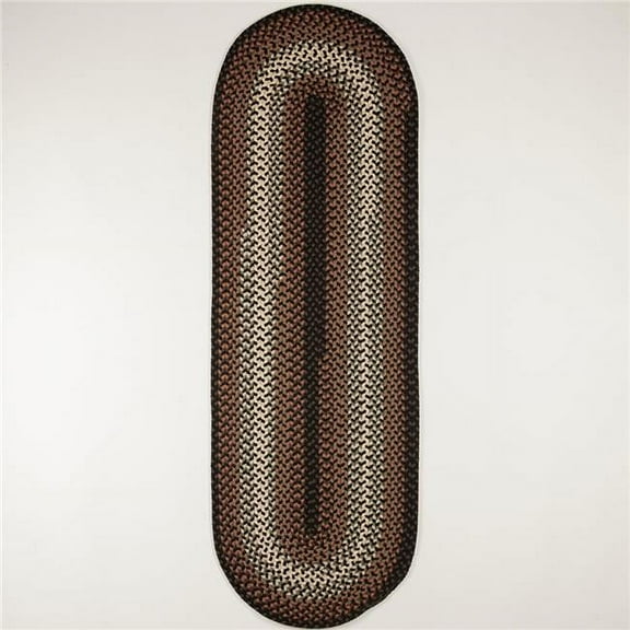 Rhody Rug TR82R024X120 2 x 10 ft. Twin River Runner Rug, Black & Multi Color