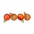 thumbnail image 4 of Northlight 18ct Shatterproof 4-Finish Christmas Ball Ornament Set 1.25" - Orange, 4 of 9