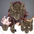 thumbnail image 5 of WEGFTDUOP Halloween Decoration Wolf Mask Masquerade Halloween Costume Cosplay Party Mask For Halloween Christmas Party Stage Performances And Other Festivals Halloween Indoor Outdoor Decoration, 5 of 6