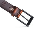 thumbnail image 5 of Beltox Men Cognac Belt Casual Dress Jeans 1.25” Wide w Black Buckle 44, 5 of 6