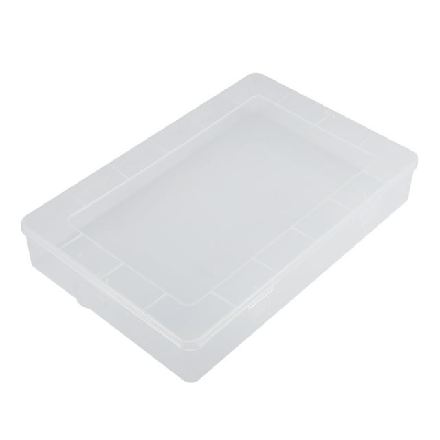 Zootealy Portable Rectangular Transparent Lastics Box Parts And iPad Laptop Storage Box With Cover