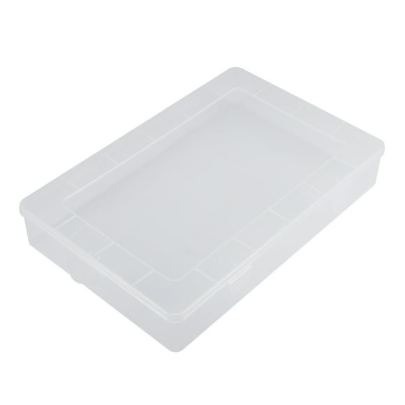 Zootealy Portable Rectangular Transparent Lastics Box Parts And iPad Laptop Storage Box With Cover
