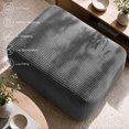 thumbnail image 4 of Yomsum Oversized Ottoman Bench, Large Rectangular Floor Ottoman, Comfortable Footrest and Extra Seating for Living Room, No Assembly Needed, Gray, 4 of 9