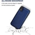 thumbnail image 5 of REQO iPhone XR Wallet Case with Card Holder, Premium PU Leather Kickstand Card Slots Case,Double Magnetic Clasp and Durable Shockproof Cover for iPhone XR 6.1 Inch(Blue), 5 of 6