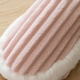 thumbnail image 5 of Penkiiy Warm Slippers for Women Home Cotton Slippers Corduroy Splicing Couple Home Shoes, Warm Plush Cotton Slippers Soft Bottom Mute Non-slip Pink Slippers, 5 of 6