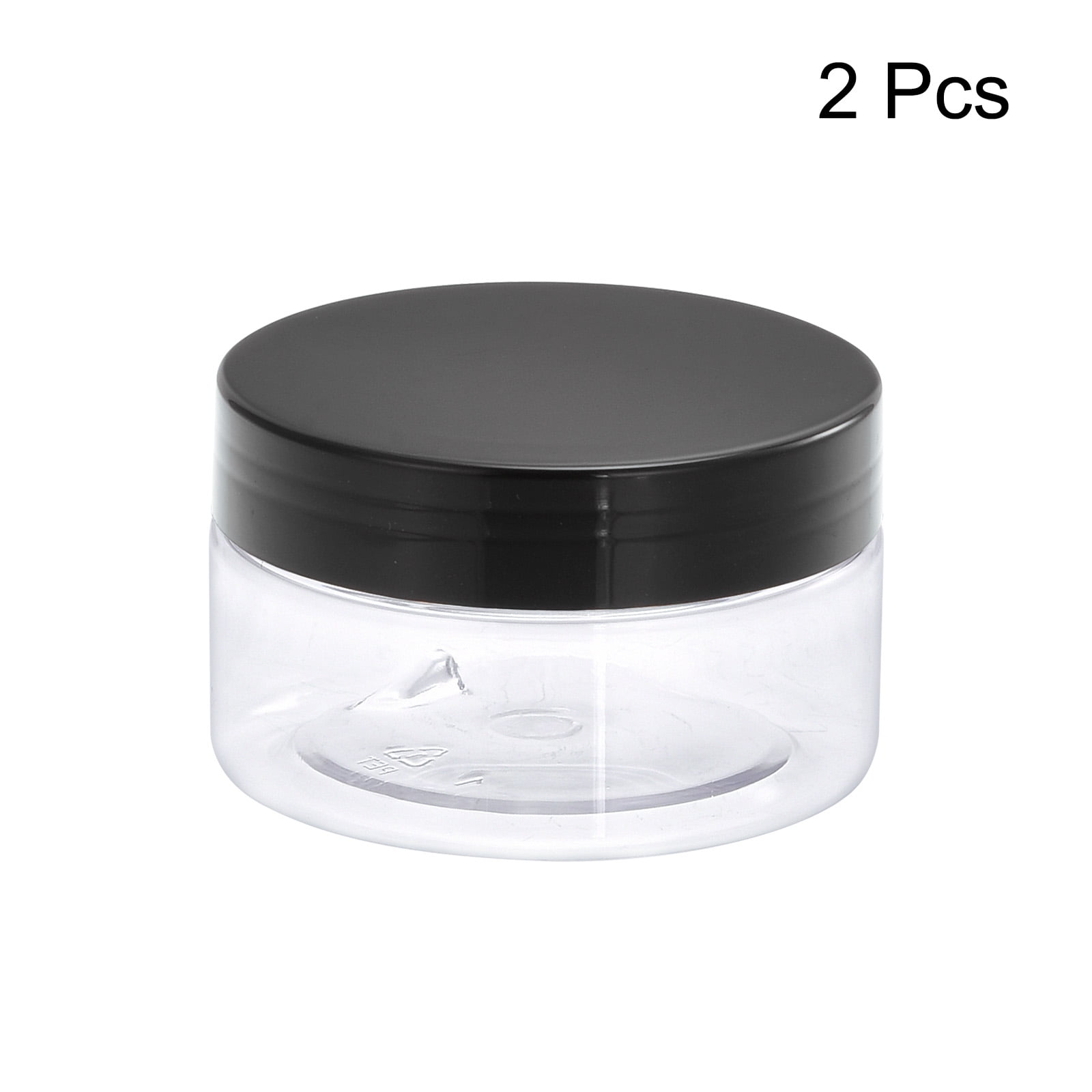 Unique Bargains Round Plastic Jars with Screw Top Lids 70mm x 38mm 2Pcs