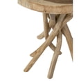 thumbnail image 2 of East at Main Merrill Brown Round Teakwood Accent Table, 2 of 3