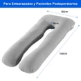 thumbnail image 2 of EMAGIE Almohada Embarazo - Almohada para Embarazada C&oacute;modos y Transpirables Almohada de Embarazo con Relleno de Algod&oacute;n Almohada Corporal para Embarazadas Regalo para Maternidad, 2 of 7