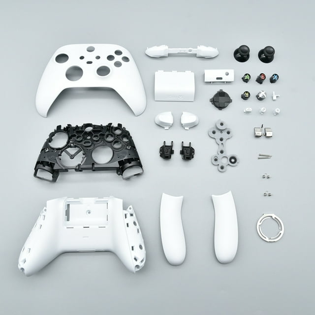 Replacement Shell Kit for Xbox Series X & S Controller, Full Shell Cover, Panel, Mid Frame, Side Rails, Buttons (ABXY, LT RT, LB RB) DIY Custom Shell and Thumbsticks