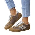 thumbnail image 2 of HTHLVMD Vintage Inspired Athletic Shoes, Women's Everyday Fashion Sneakers, Gum Sole Casual Sneakers, Women's Retro Lace-Up Sneakers, Buckle Detail Casual Athletic Shoes, Dark Gray 6.5, 2 of 5