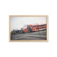 thumbnail image 1 of Cars Wall Art with Frame, Sports Car Competing on Highway Chasing Another Team Champion Win Fast Life Image, Printed Fabric Poster for Bathroom Living Room, 35" x 23", Red Grey, by Ambesonne, 1 of 2