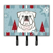 Carolines Treasures BB1716TH68 Winter Holiday White English Bulldog Leash & Key Holder
