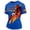 Blue, variant on Womens Soccer Shirt Spain Jersey Raglan Tops Short Sleeve Tee for Top Leisure Fan Casual Tops TeeS