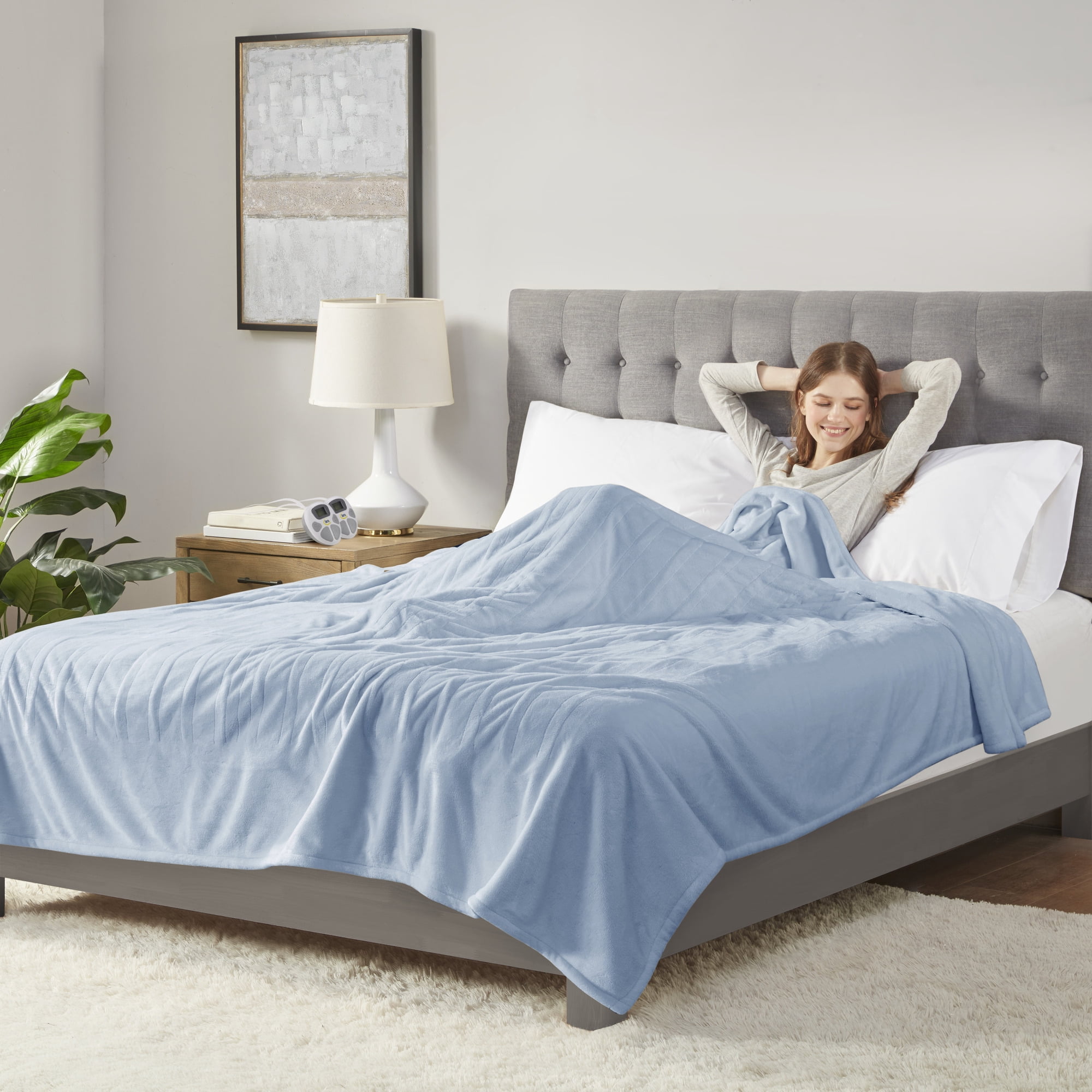 Serta Polyester and Cotton Microlight Heated Blanket ST54-0130