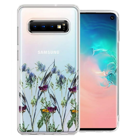 MUNDAZE For Samsung Galaxy S10 Plus Country Dried Flowers Design Double Layer Phone Case Cover