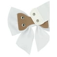 thumbnail image 2 of CINTURÓN ELÁSTICO ANCHO PARA MUJERES TALLAS GRANDES CON DECORACIÓN DE LAZO EN LA CINTURA, CINTURONES DE MODA VERSÁTILES 26.0-33.5" Blanco, 2 of 5