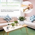 thumbnail image 7 of Set of 5 Short Wooden Plant Stand 5 Size, Single Floor Flower Planter Stand, Outdoor Clearance Plant Holders Indoor Stand, Mid Century Modern Plant Stand Riser Shelf for Display (Nature), 7 of 7