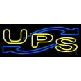 thumbnail image 1 of UPS Double Stroke LED Neon Sign 10 x 24 - inches, Black Square Cut Acrylic Backing, with Dimmer - Bright and Premium built indoor LED Neon Sign for Store interior and stroefront, 1 of 7