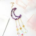 thumbnail image 6 of Safeglitz Natural Amethyst Gravel Pendant Wind Chime - Handwoven Sun Catcher & Room Decor, Rainbow Light Reflecting Hanging Decor for Home, 6 of 9