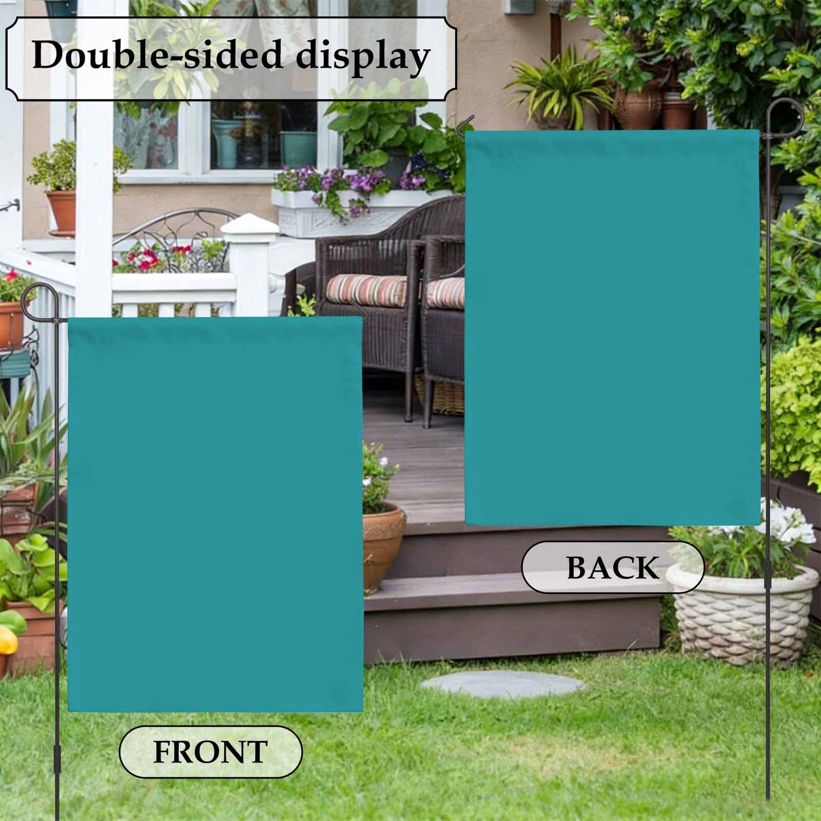 Teal House Flag 28 x 40 Inches, Solid Color Weather Proof Outdoor Patio Flags Double Sided Small House Decoration for Yard Lawn Outside Home