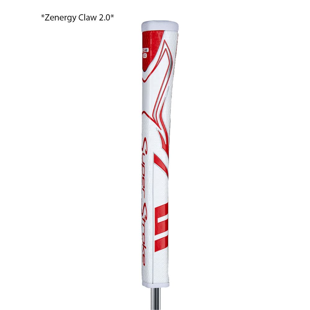 SuperStroke Golf Zenergy Claw 1.0 Putter Grips White/Red