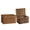 Dark Brown-Set of 2, variant on YAFABROO 2 Pack Plastic Woven Storage Boxes with Flip-Top Lids, Multipurpose Container for Home, Office, Closet – Farmhouse