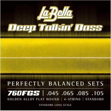 La Bella Deep Talkin' Golden Alloy Flat Wound for 4-String Bass
