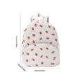 thumbnail image 4 of Tarmeek Corduroy Mini Backpack Cute Floral Daypack with Strawberry Print Bag, Small Backpack for Daily Travel Shopping Commute, Lightweight Adjustable Straps, 4 of 7