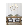 thumbnail image 2 of Living District Nyomi 36" 4-Light Metal/Glass Chandelier in Brass/White, 2 of 8