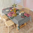 thumbnail image 3 of Pioneer Flower Floral Print Pattern Rectangle Tablecloth 60"x120",Waterproof Polyester Rectangle Table Cloth, Wipeable Spillproof Polyester Tablecloth for Dining, Camping, Indoor and Outdoor, 3 of 6