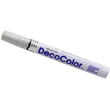 Marvy Uchida Broad Line Opaque Paint Marker, Silver, 1/Pack