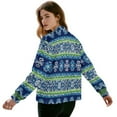 thumbnail image 3 of DISNIMO Aztec Style Printed Jackets for Women Long Sleeve Sweatshirts V Neck Outwear Fall Winter Clothes, S, 3 of 7
