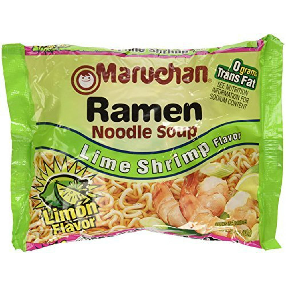 Maruchan Ramen, Lime Shrimp, 3Ounce Packages (Pack of 24) Walmart