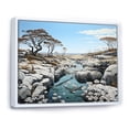 thumbnail image 2 of Designart "The Rugged Charm Of River Landscapes" Coastal Coral Under Water Floater Framed Canvas Prints, 2 of 5