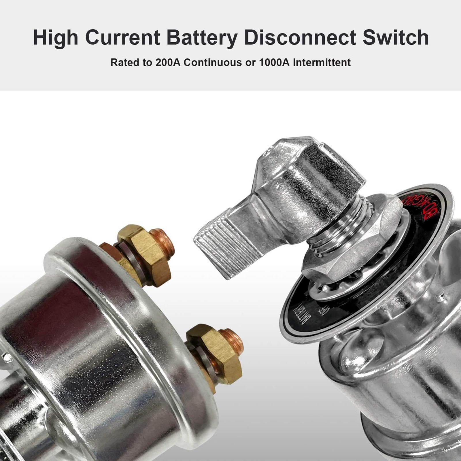 Wzmzjy High Current Master Battery Disconnect Switch With Face Plate For Car Vehicle RV