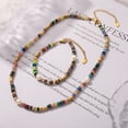 thumbnail image 2 of Bohemian Style Dopamine Freshwater Pearl Natural Stone Beaded Necklace, 2 of 2