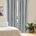 thumbnail image 2 of Ambesonne Grey Blue Curtains, Bullseye Rhombuses, Pair of 28"x63", Pale Blue and Grey, 2 of 5